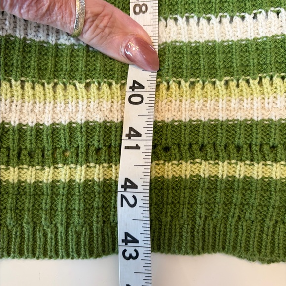 #162 Sincerely Jules Olive and Cream Striped Midi Dress. Great Condition - Picture 14 of 16